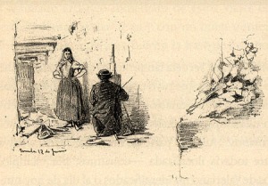 Gustavo Adolfo Bécquer dibujando2