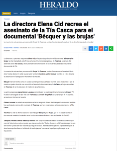 Heraldo Nov2015-Becquer y las Brujas - Elena Cid